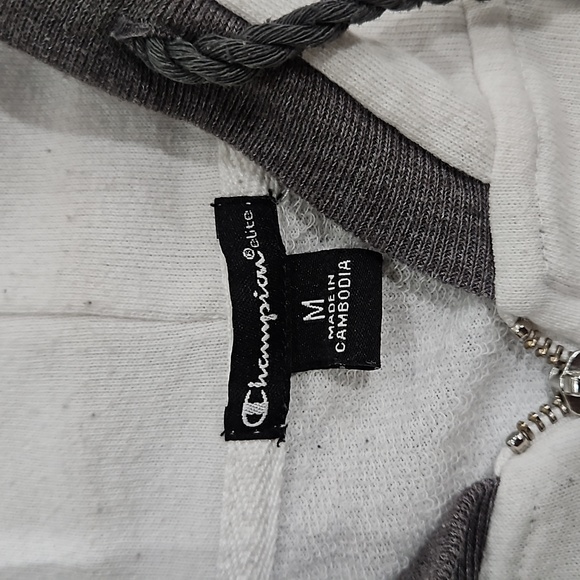 White medium champion hoodie zip up sweater - Picture 2 of 6